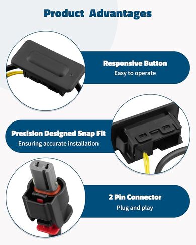 Liftgate Tailgate Release Switch Fit for Chevy Silverado 1500 2500 HD 3500 HD Blazer GMC Sierra 1500 2500 3500 HD Hummer EV Rear Trunk Lid Latch Button in Kuwait