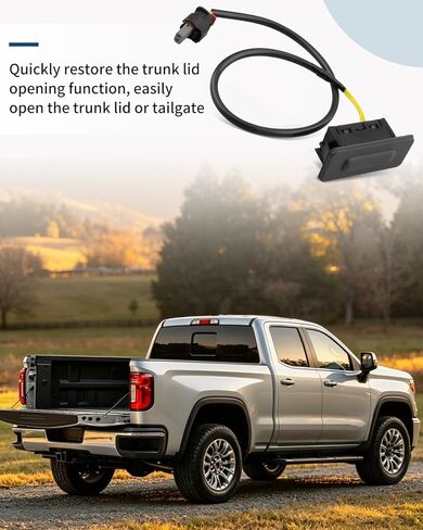 Liftgate Tailgate Release Switch Fit for Chevy Silverado 1500 2500 HD 3500 HD Blazer GMC Sierra 1500 2500 3500 HD Hummer EV Rear Trunk Lid Latch Button in Kuwait