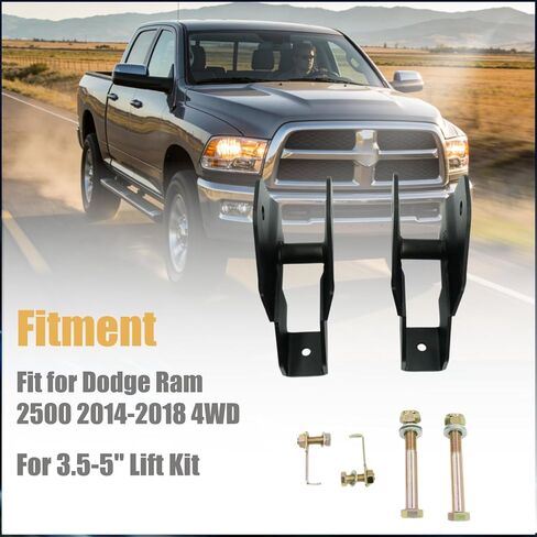 طقم دعامة تثبيت على شكل ذراع نصف قطر عالي التحمل لسيارة دودج رام 2500 4WD 4x4 2014-2018، لمجموعة رفع 3.5 بوصة - 5 بوصة in Kuwait