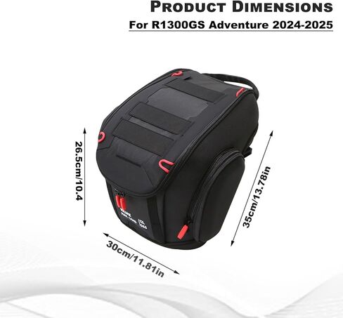 Motorcycle Fuel Tank Bag for R1300GS Adventure R 1300 GS ADV 2024 2025 Travel Storage Bag 12L Waterproof Nylon Black Backpack Portable Front Tool Bags Black in Kuwait