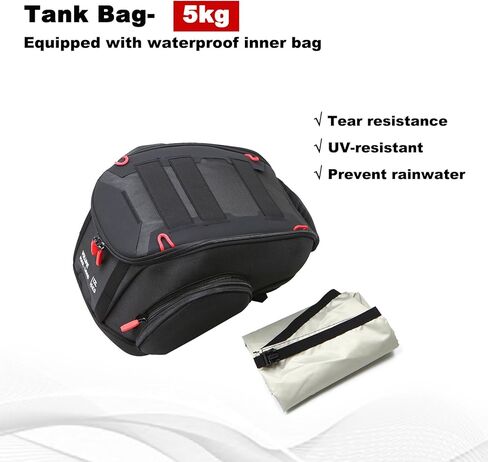 Motorcycle Fuel Tank Bag for R1300GS Adventure R 1300 GS ADV 2024 2025 Travel Storage Bag 12L Waterproof Nylon Black Backpack Portable Front Tool Bags Black in Kuwait