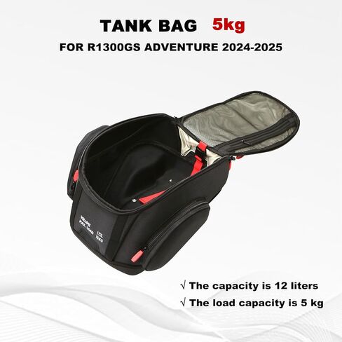 Motorcycle Fuel Tank Bag for R1300GS Adventure R 1300 GS ADV 2024 2025 Travel Storage Bag 12L Waterproof Nylon Black Backpack Portable Front Tool Bags Black in Kuwait