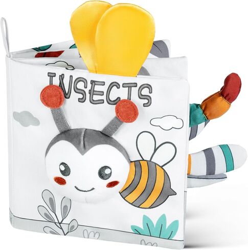 HOTUT Soft Baby Books Toys, Newborn Crinkle Book, 3D Baby Crinkle Book, Baby Books Toys for Toddlers&Kids, Soft Baby Books Touch and Feel Crinkle for 0-6 Months Boys&Girls Gifts(Dinosaur) in Kuwait