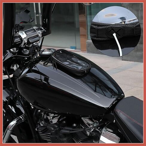 ACROPIX Universal 7'' Magnetic Tank Bag with Headphone Hole PU Leather Waterproof Motorbike Saddlebag for Motorcycle Car Parts in Kuwait