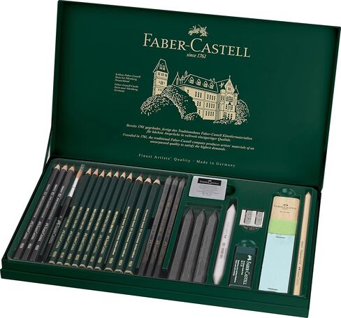 Faber-Castell 26 Piece Pitt Graphite Tin Set in Saudi Arabia