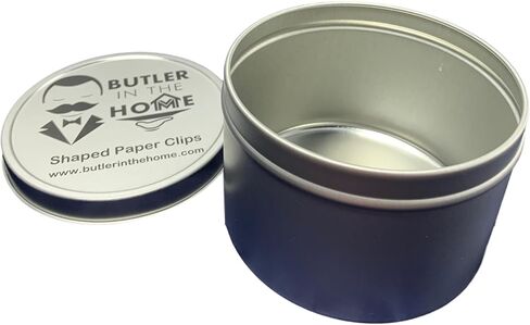 Butler in the Home 100 Count Skull Head Skeleton Shaped Paper Clips Great for Paper Clip Collectors or Office Gift - Comes in Round Tin with Lid and Gift Box (White) in Saudi Arabia