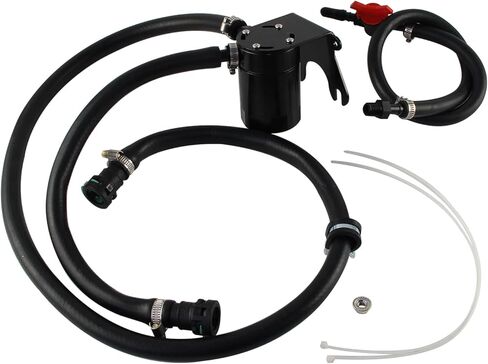 Baffled Oil Catch Can Compatible with 2018-2023 Jeep Wrangler JL Gladiator 3.6L Aluminum Black in Kuwait