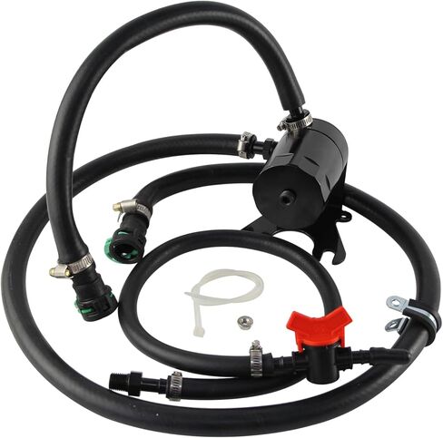 Baffled Oil Catch Can Compatible with 2018-2023 Jeep Wrangler JL Gladiator 3.6L Aluminum Black in Kuwait
