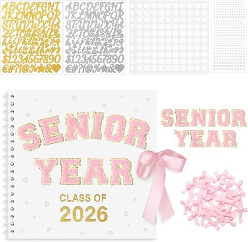 Tenceur Senior 2026 مجموعة قصاصات التخرج 10 × 10 بوصة فئة 2026 DIY كتاب صور الذاكرة مع ملصقات الحروف هدية التخرج لكبار 2026 الطلاب in Kuwait