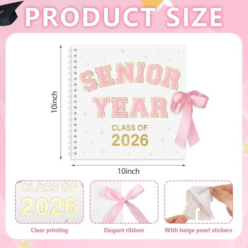Tenceur Senior 2026 مجموعة قصاصات التخرج 10 × 10 بوصة فئة 2026 DIY كتاب صور الذاكرة مع ملصقات الحروف هدية التخرج لكبار 2026 الطلاب in Kuwait