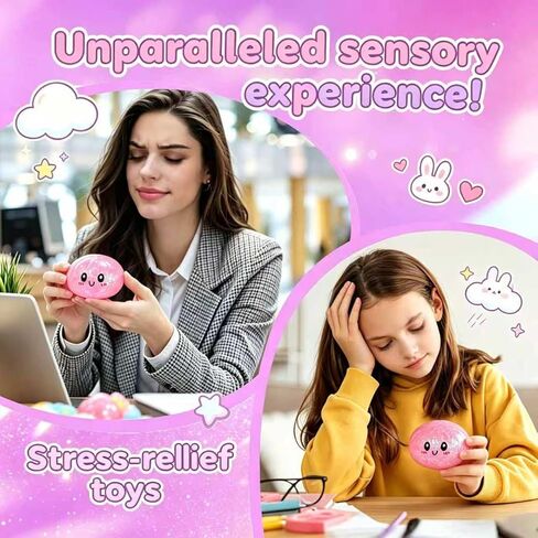2 Packs Sugar Glitter Dumpling Squishy Toys, Dumplings Squeeze Stress Anxiety Relief for Kids & Adults, Dumpling Squishies Sensory Fidget Toy Gift for Boys,Girls,Teens in Kuwait
