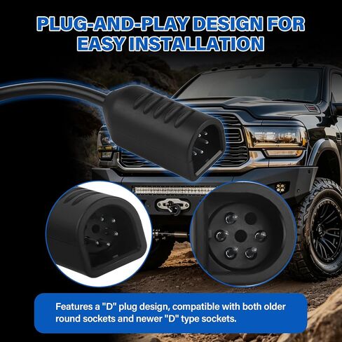 83665 Winch Remote Controller for Warn M8000 M10000 M12000 VR12000 Zeon 10S & XD9000i Winches, Winch Remote Control Hand held 5 Pin D Plug, Winch Hand Remote with Ergonomic Grip & 12Ft D-Shape Cable in Kuwait