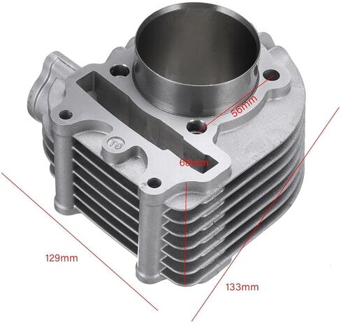 RedCap Motorcycle 61mm Big Bore Head Cylinder with Piston Rings Rebuild Kit for GY6 170cc - 200cc Bikes Engine TANK 200 TaoTao Bull 200 with 57mm Stud Spacing Type K-Block (Engine LF161QMK) in Kuwait
