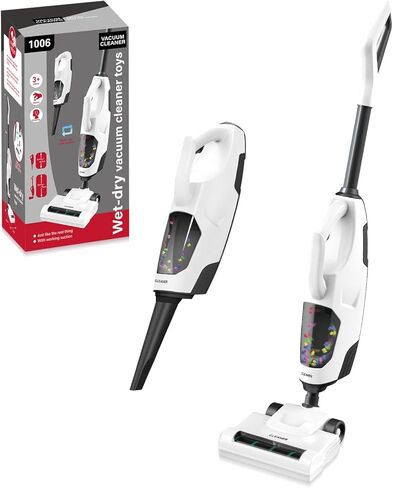 Kids Real Vacuum Cleaner Toys 2 in 1 Function of Blowing and Sweeping Cordless Interactive Vacuum with Real Suction Birthday for Boys Girls Ages 3-5 4-8 in Kuwait