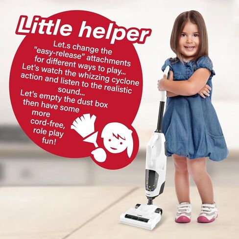Kids Real Vacuum Cleaner Toys 2 in 1 Function of Blowing and Sweeping Cordless Interactive Vacuum with Real Suction Birthday for Boys Girls Ages 3-5 4-8 in Kuwait