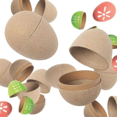 مجموعة أدوات صنع بيض عيد الفصح DIY - 12 شكل بيضة ورقية فارغة لتزيين البيض، وديكور المنزل، والحرف اليدوية، وأنشطة المدرسة والكنيسة in Kuwait