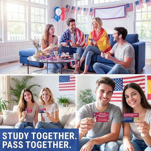 US Citizenship Flash Cards 2026, 128 USCIS Civics Test Questions and Answers, Bilingual English and Spanish Study Guide, Tarjetas de Ciudadania 2026, Preguntas para La Ciudadania 2026 in Kuwait