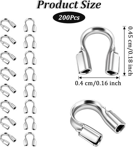 200 PCS Wire Guards for Jewelry Making Wire Protectors for Earrings Bracelet Necklace Pendant DIY Crafts Jewelry Making Supplies in Kuwait