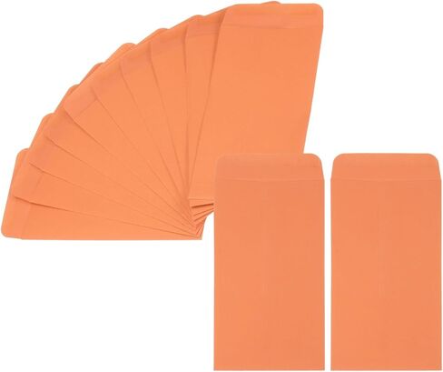PATIKIL Money Envelope 6.5" x 3.5", 200Pcs Cash Envelopes Money Holder Bags Budgeting Saving Challenge Letter for Gift Coins Checks Tickets Jewelry Passport Card, Orange in Saudi Arabia