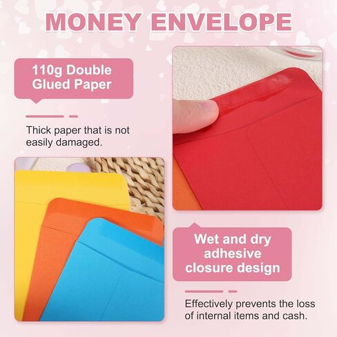 PATIKIL Money Envelope 6.5" x 3.5", 200Pcs Cash Envelopes Money Holder Bags Budgeting Saving Challenge Letter for Gift Coins Checks Tickets Jewelry Passport Card, Orange in Saudi Arabia