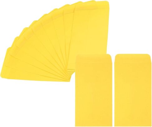 PATIKIL Money Envelope 6.5" x 3.5", 200Pcs Cash Envelopes Money Holder Bags Budgeting Saving Challenge Letter for Gift Coins Checks Tickets Jewelry Passport Card, Orange in Saudi Arabia