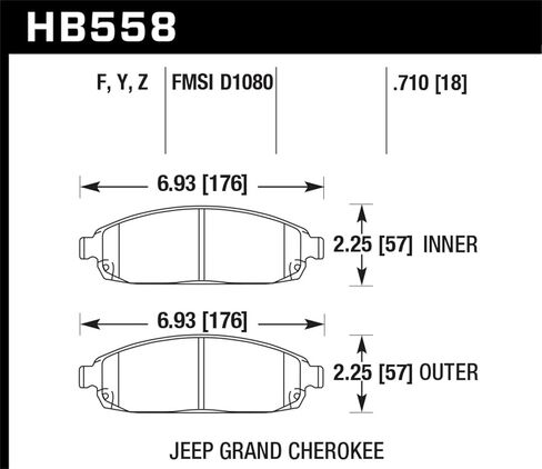 Hawk Performance HB558F.710 HPS Performance Street Brake Pads in Kuwait