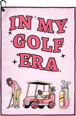 Golf Towel,Printed Golf Towels for Golf Bags with Clip,Golf Accessories Funny Golf Gifts for Men Golfers,Husband Boyfriend Dad,Birthday Gifts for Golf Fan-I Use This Towel to Clean My Balls in Saudi Arabia