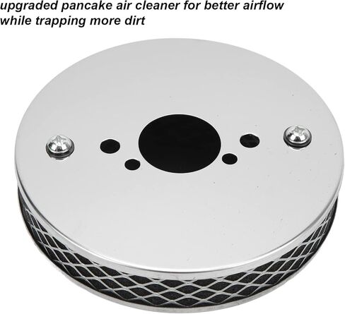 ZJchao Carburettor Round Air Filter, Pancake Air Filter Metal 14 X 3cm Cleaner Easy Installation for SU HS2 Carburettor in Kuwait