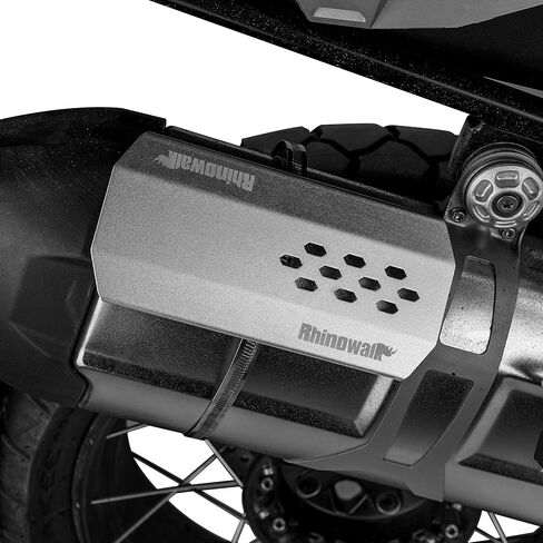 Rhinowalk Motorcycle Exhaust Heat Shield Universal Motorbike Exhaust Pipe Heat Cover Saddlebag Heat Insulation-Large in Kuwait