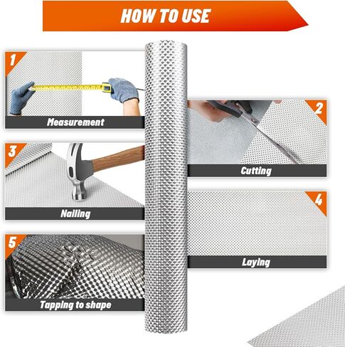 Aluminum Exhaust Heat Shield with 20 Stainless Steel Cable Ties, Automotive Heat Protection Shield for Exhaust Muffler Engine (79" x 16") in Kuwait