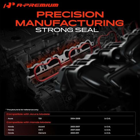 A-Premium Upper Fuel Injection Plenum Gasket Set Compatible with Honda CR-V CRV 2007-2009, Accord 2003-2007, Element 2003-2011 & Acura TSX 2004-2008, 2.4L in Kuwait
