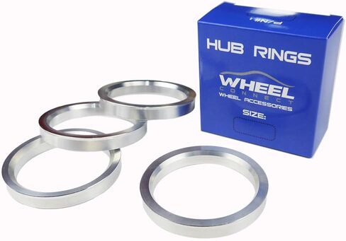 WHEEL CONNECT Hub Centric Rings,76.1 to 64.1, Set of 4, Aluminium Alloy Hubrings, O.D:76.1-I.D:64.1mm. 8mm Height. A in Kuwait