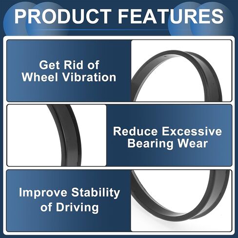 76.1mm to 70.1mm Car Wheel Hub Centric Rings Black Polycarbonate Wheels Center Shaft Shock Absorbing Hubrings 4 Pcs in Kuwait
