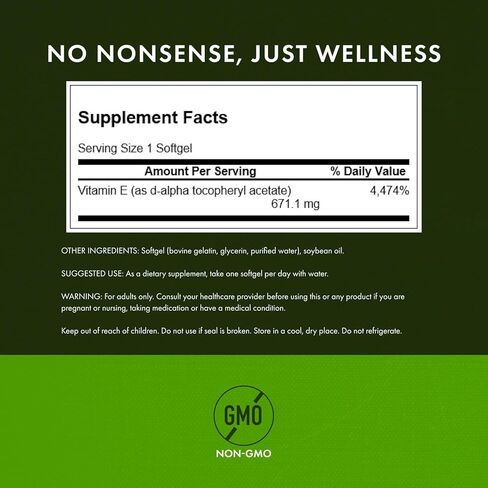 Swanson Natural Vitamin E 1000 Iu (671.10 Milligrams) 250 Sgels in Saudi Arabia