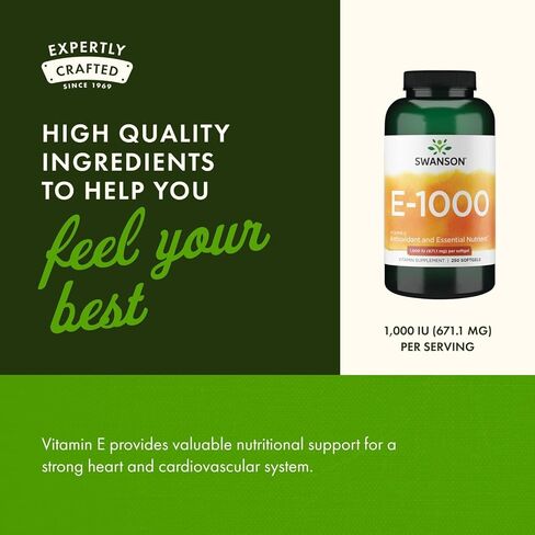 Swanson Natural Vitamin E 1000 Iu (671.10 Milligrams) 250 Sgels in Saudi Arabia