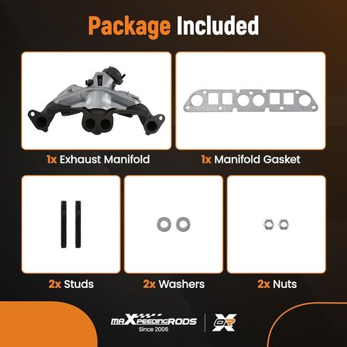 maXpeedingrods Exhaust Manifold Kit 674-225 3242625 with Gasket for Jeep Cherokee 1984-2000 Wrangler 1987-1995 1997-2002 TJ 1997-2002, for Dodge Dakota 1996-2002, for AMC Eagl-e 1983-1984, L4 2.5L in Kuwait