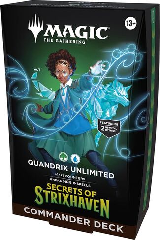 Magic: The Gathering Secrets of Strixhaven Commander Deck - Quandrix Unlimited (100-Card Deck, Deck Box + Accessories) in Kuwait