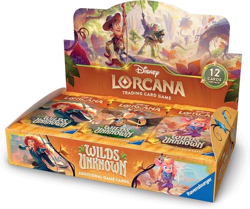 Ravensburger Disney Lorcana TCG: Wilds Unknown Booster Pack Display - 24 Packs with 12 Trading Cards Each - Ideal for Collectors & Disney Fans - Ideal for Ages 8+ in Kuwait