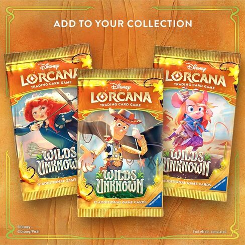 Ravensburger Disney Lorcana TCG: Wilds Unknown Booster Pack Display - 24 Packs with 12 Trading Cards Each - Ideal for Collectors & Disney Fans - Ideal for Ages 8+ in Kuwait
