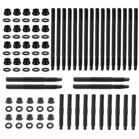 12-Point Cylinder Gasket LS Head Stud Bolts Nuts Kit 234-4316 with M11/M8 Studs & Parallel-Ground Washers for Chevy LS1 LQ9 LS6 4.8L 5.3L 5.7L 6.0L 1997-2003 Engines in Kuwait