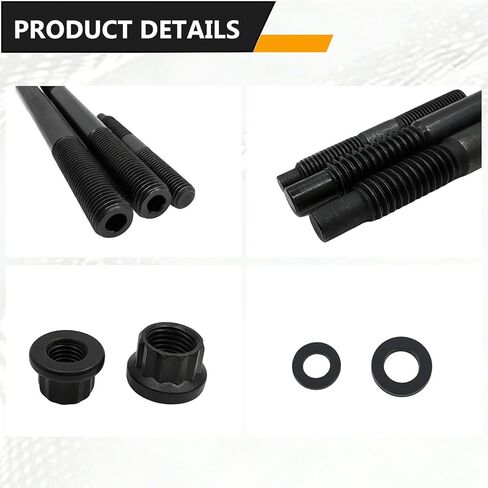 12-Point Cylinder Gasket LS Head Stud Bolts Nuts Kit 234-4316 with M11/M8 Studs & Parallel-Ground Washers for Chevy LS1 LQ9 LS6 4.8L 5.3L 5.7L 6.0L 1997-2003 Engines in Kuwait