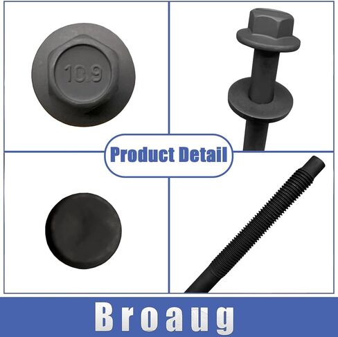 ES72798,GS33269,5R3E6065AA 1Set Engine Cylinder Head Bolts Compatible with Ford/VPG/Mobility Ventures/Qvale/Panoz (1999-2016) Replaces F5AZ6065A,F6AZ6065BA,14-10062-01,HB33055 in Kuwait