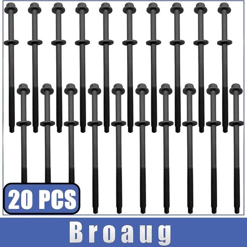 ES72798,GS33269,5R3E6065AA 1Set Engine Cylinder Head Bolts Compatible with Ford/VPG/Mobility Ventures/Qvale/Panoz (1999-2016) Replaces F5AZ6065A,F6AZ6065BA,14-10062-01,HB33055 in Kuwait