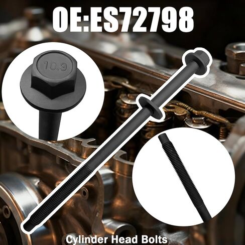 ES72798,GS33269,5R3E6065AA 1Set Engine Cylinder Head Bolts Compatible with Ford/VPG/Mobility Ventures/Qvale/Panoz (1999-2016) Replaces F5AZ6065A,F6AZ6065BA,14-10062-01,HB33055 in Kuwait