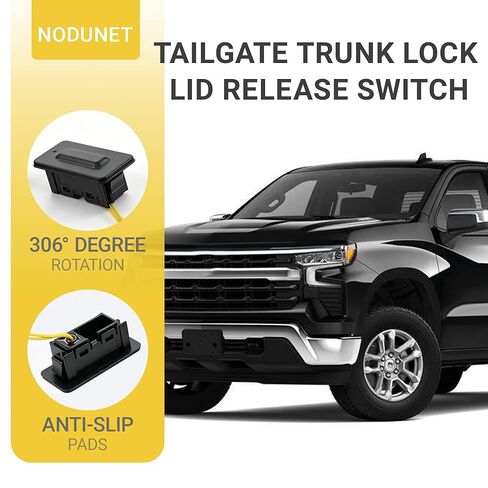 مفتاح تحرير غطاء صندوق السيارة الخلفي مناسب لسيارة Chevy Blazer EV 2024-25، Sierra Silverado 1500 2019-25، Silverado 2500 HD Hummer EV 2022-25، Silverado 3500HD 2020-23، Sierra 3500 HD 2020-25 in Kuwait