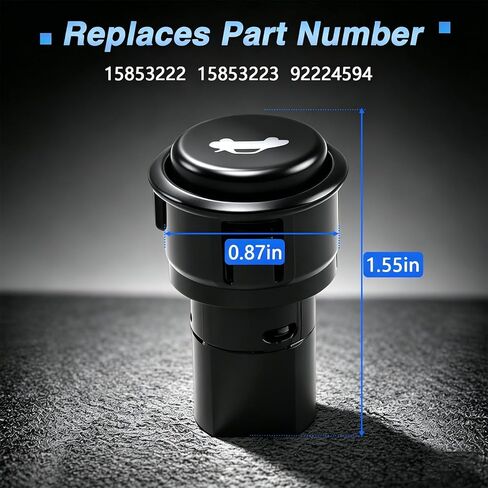 Rear Trunk Lid Release Lock Button Switch and Ring Bezel Kit Compatible with Chevrolet Malibu Camaro Pontiac G6 Saturn Aura, Trunk Release Switch & Bezel Replace# 22626464 15853222 in Kuwait