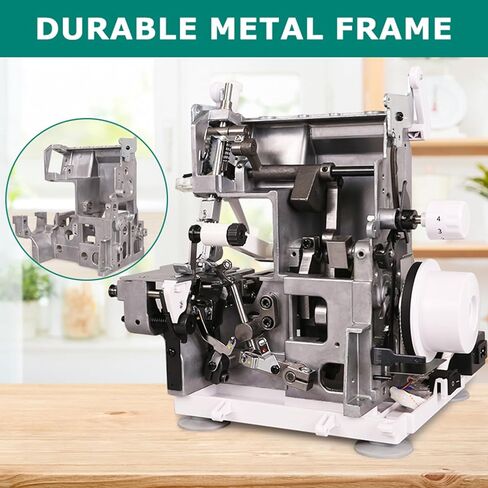 FEIYUE FY501 Serger Overlock Machine, 2/3/4 Thread Sewing Machine with Differential Feed, Built-in Rolled Hem, Free Arm, Metal Frame & 1,100 SPM for Home Sewing in Kuwait