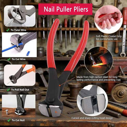 Upholstery Staple Remover Tack Puller Nail Remover Tool Set Nail Puller Plier, Staple Puller, Tack Lifter, Fastener Remover, for Furniture Floor Wall Wooden Case Car Photo Frame (5 pcs) in Kuwait