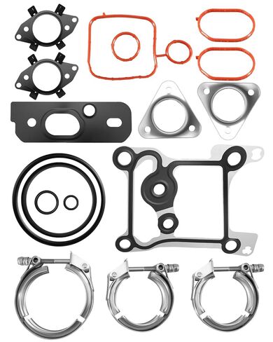 Turbocharger Mounting Gasket Set Fit for Ford F-250 F-350 F-450 F-550 Super Duty 6.7L 2011 2012 2013 2014 2015 2016, Replace GS33692 667-820 ‎AP0156 BC3Q6C840AC BC3Q9W622AB in Kuwait