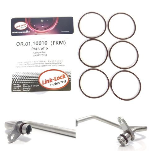 6PCS FKM Viton OR.01.10010 Turbocharging Pipeline O-Ring 11657577018 for BMW N63 in Kuwait